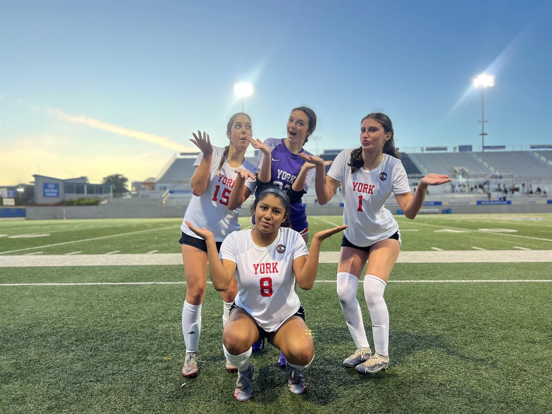 York girls soccer players
