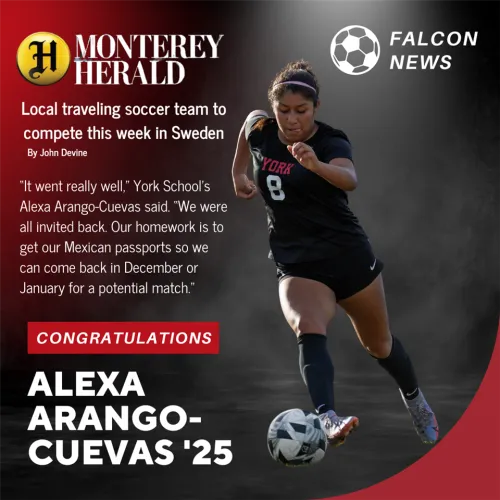 Girls Soccer Team Member Alexa Arango-Cuevas ’25 Competes in Sweden