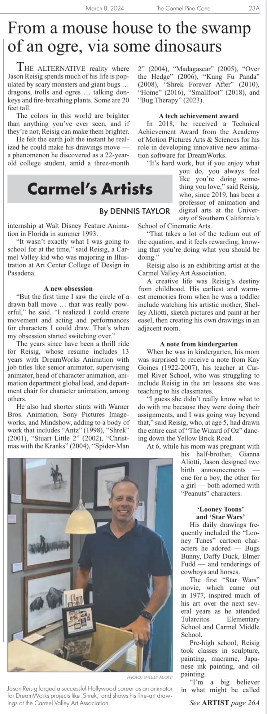 York Alum Jason Reisig ’88 Appears in this Week's Pine Cone